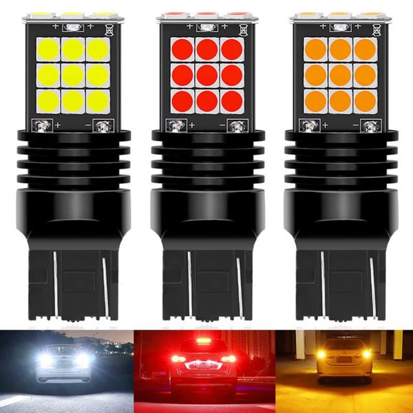 

emergency lights 2x ba15s 1156 t20 7443 w21/5w p21/5w bay15d 1157 3157 p27/7w t15 w16w led reverse brake signal lamp car 12v