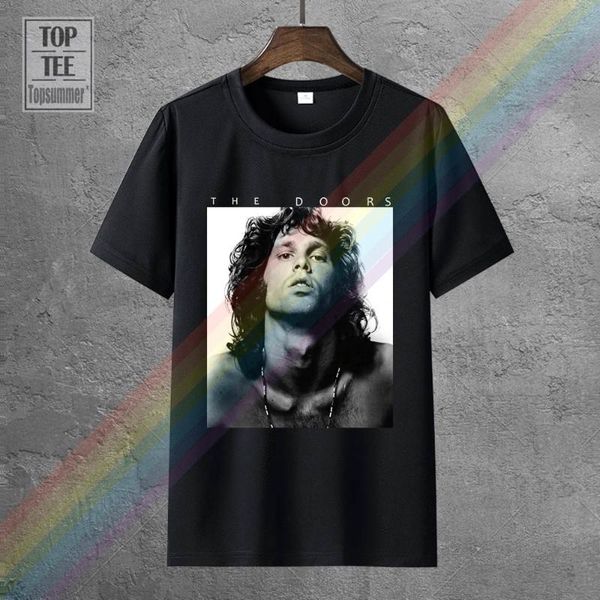 

men's t-shirts licensed doors jim morrison bw t-shirt bra-dor1049, White;black