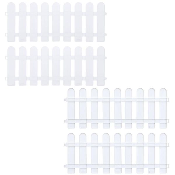 

small animal supplies 4pcs white fence courtyard indoor garden fences