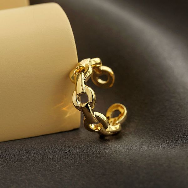 

temperament index finger ring jewelry net red personality simple cold wind chain ring female ring female, Silver