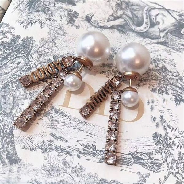 

87% off wholesale shop earrings row diamond pendant size pearl earrings12, Golden