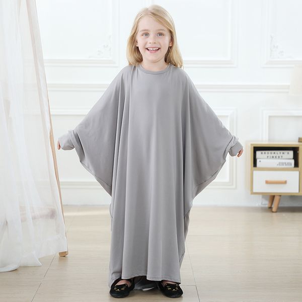 

eid mubarak vestidos abaya dubai muslim fashion dress turkey dresses abayas for kids islam clothing robe longue girl musulman, Red