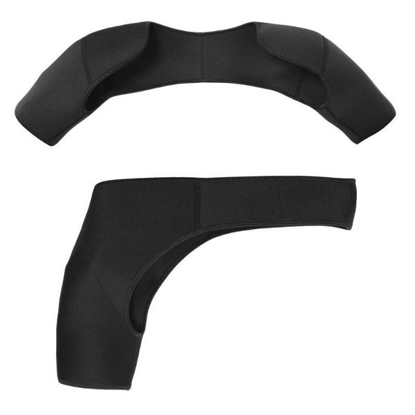 

shoulder support brace arm sleeve sports guard back protector belt, Black;blue