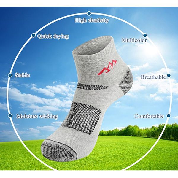 

sports socks sport running men women professional cycling fitness quick-dry hiking climbing gym non-slip sock, Black