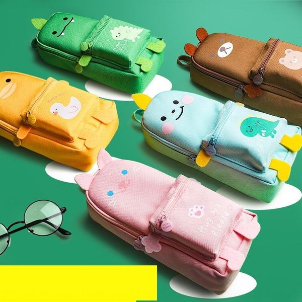 

o7kl pupil junior pencil bags high school case stationery stationery boxstudent cute girl pencil case