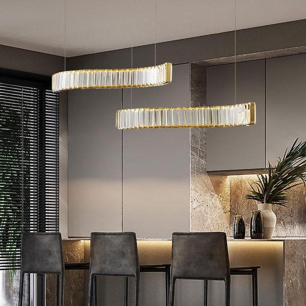 

chandeliers s shape crystal modern chandelier light led cristal lustre hanging lamp indoor fixture for kitchend island living room