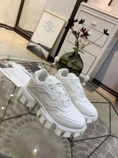 

2021 men women casual shoes lace-up technical fabric sneakers 19fw capsule series color matching high quality, Black