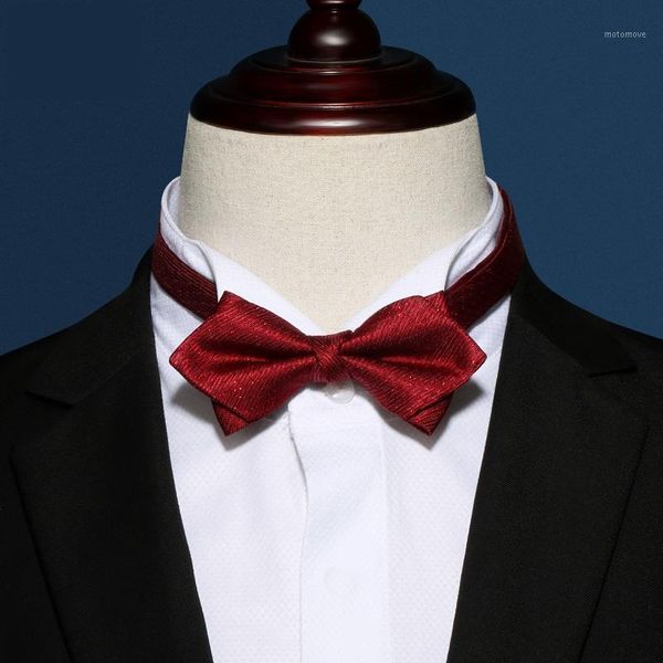 

2020 brand new fashion men's bow ties wedding double fabric dark twill silk bowtie banquet party butterfly tie with gift box1, Black;gray