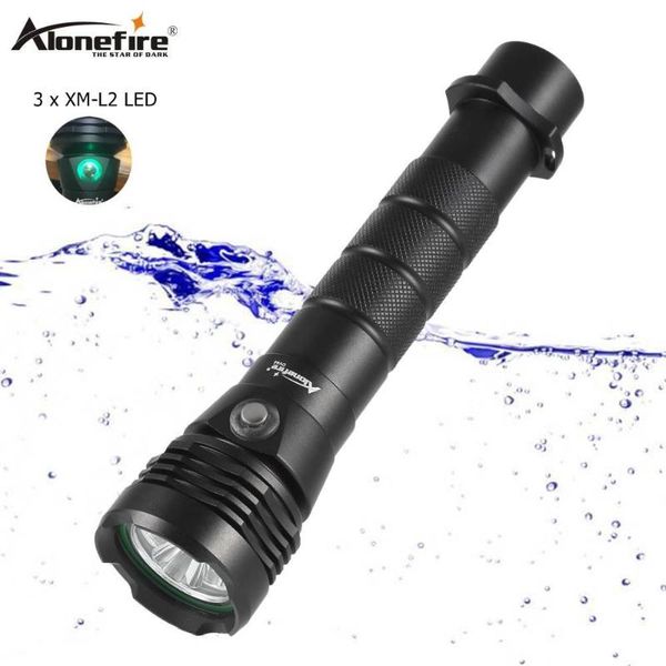

alonefire dv44 diving 26650 light dive torch powerful cree led xm-l2 underwater waterproof lamp flashlights torches