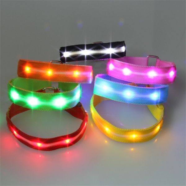

lamp wire mesh flash led light bracelet with safety arm belt