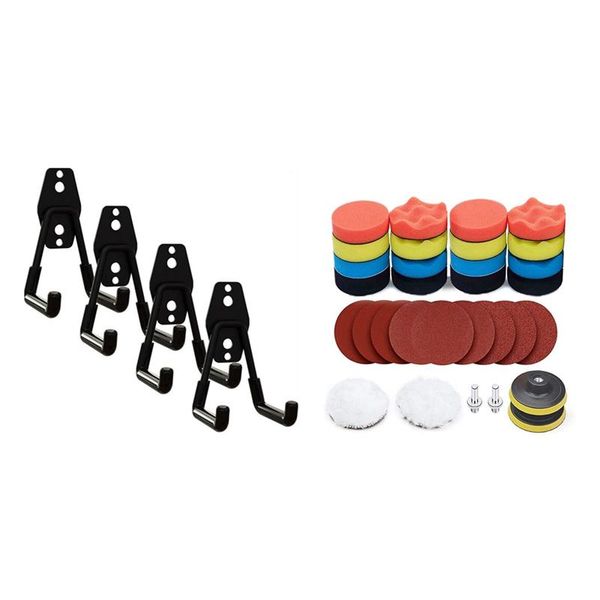

hooks & rails polishing pad kit, car foam drill bit wool liner with garage hooks,garage storage