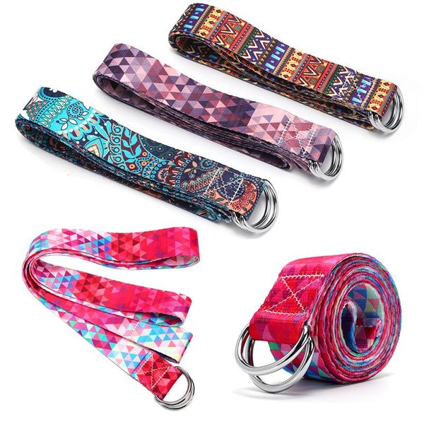

resistance bands adjustable yoga belt multi-colors sports sling shoulder carry strap washable mat d-ring sport gym stretch