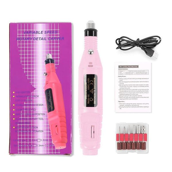 

nail art kits electric drill bits 6 file tool kit machine acrylic manicure pen shaper tools remove gel polish