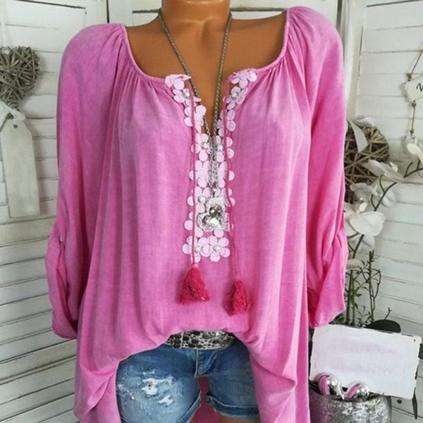 

women's blouses & shirts fashion white lace long sleeve loose women and 2021 spring summer thin casual woman shirt femme plus size