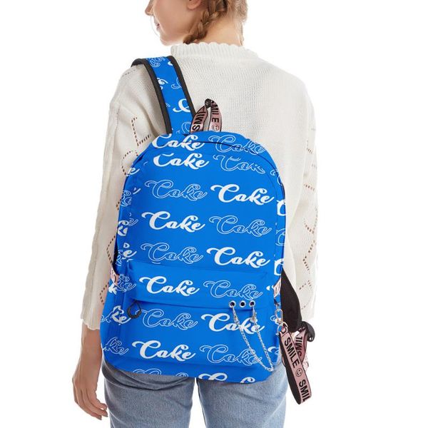 

backpack 3d printed cake women men waterproof oxford casual lapteenager boys girls schoolbag notebook bag