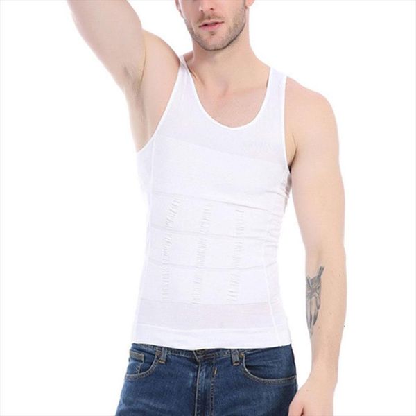 

shaping vest mens slimming body shapewear shirt tummy fat trainer girdle male belly waist burning mu f0s3, White;black