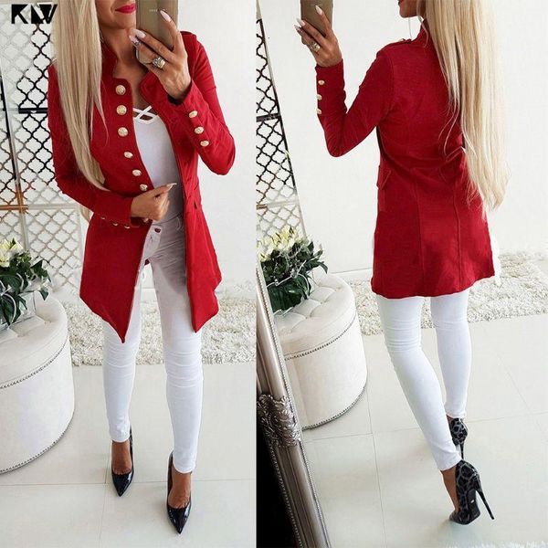 

jackets women's button open front suit blazer ladies office work jacket coat1 jzwd, Black;brown