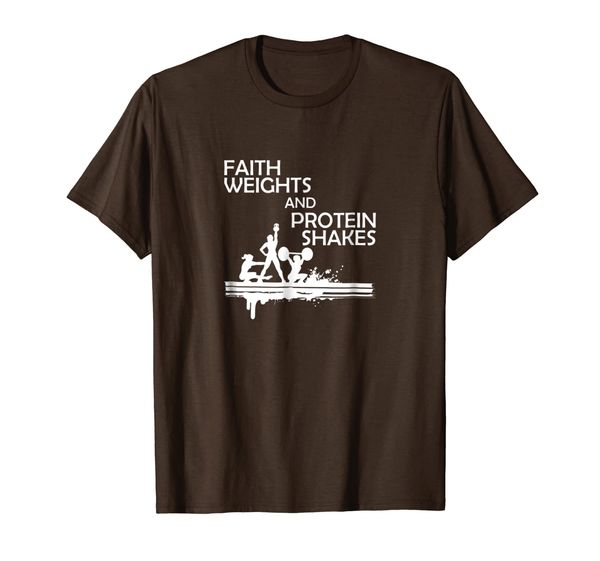 

Faith Weights And Protein Shakes T-shirt Gym Shirt, Mainly pictures