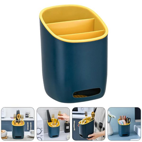 

1pc practical utensil storage holder cooking for home (dark blue) chopsticks