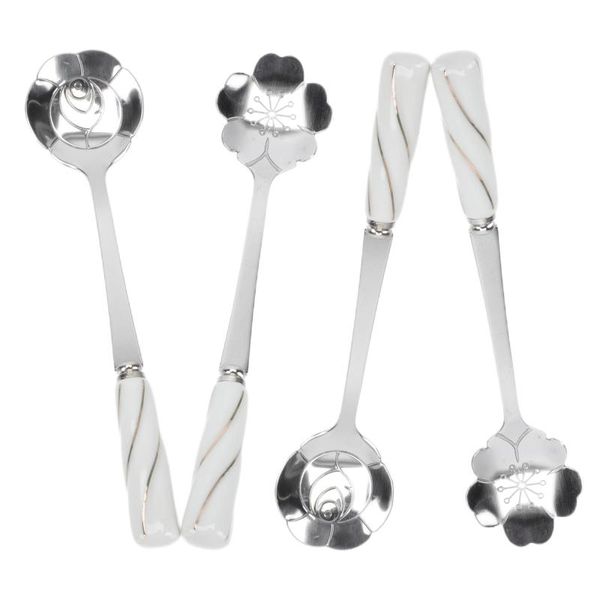 

spoons 4pcs stainless steel dessert lovely coffee useful cake