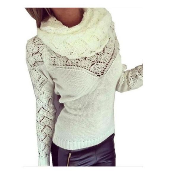 

1 o neck hollow out pullovers black grey ladies hollow elegant bead long sleeve knit sweaters women invierno 210514, White;black