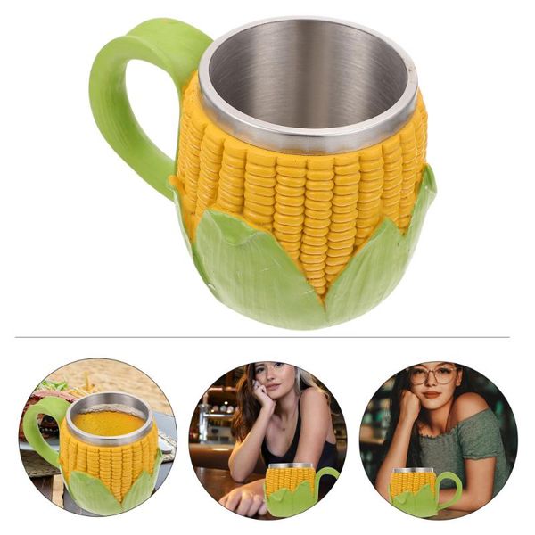 

mugs 1pc vegetable fruit design stainless steel beer cup for home bar using 400ml
