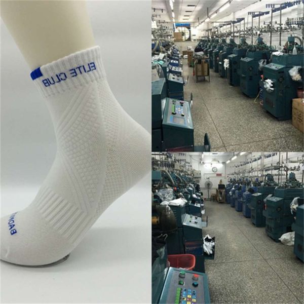 

spring and autumn pure cotton sports socks jacquard new year 3d printed tide brand, Black