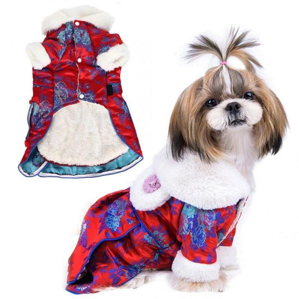 

waterproof dog coats jackets autumn winter cotton cute red thicken beautiful soft comfortable pet clothes warm coat clothing apparel