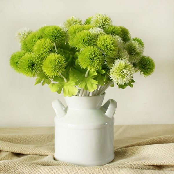 

decorative flowers & wreaths fresh single artificial flower grass ball dandelion green plant cactus home decoration plastic