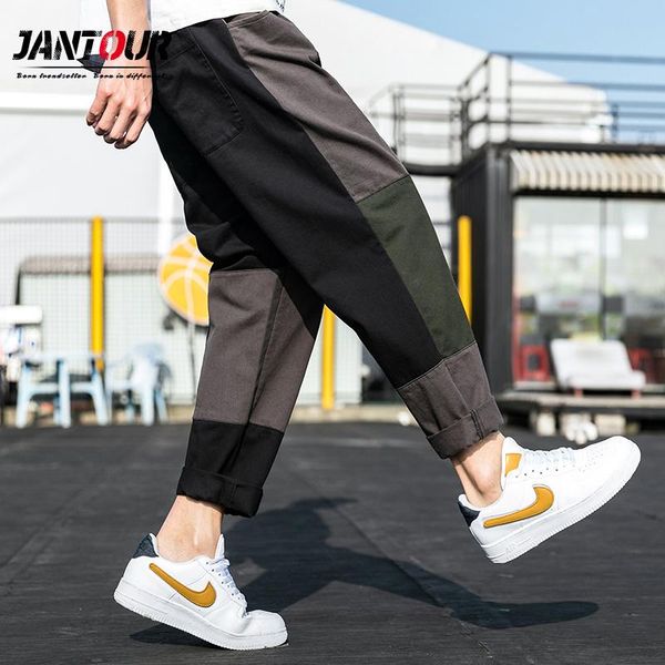 

kx279-2 2021 spring cargo pants men joggers harajuku sports jogging trousers men's clothing male tactical streetwear for boys, Black