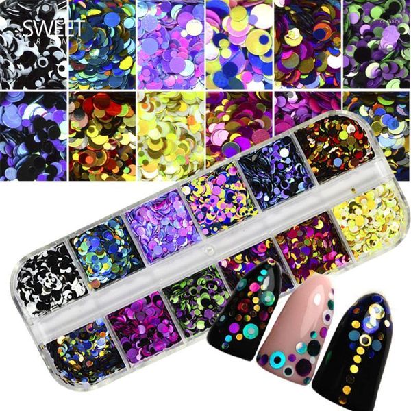 

grids ultrathin sequins nail art glitter mini paillette colorful round 3d decorations mixed size manicure accessories1, Silver;gold