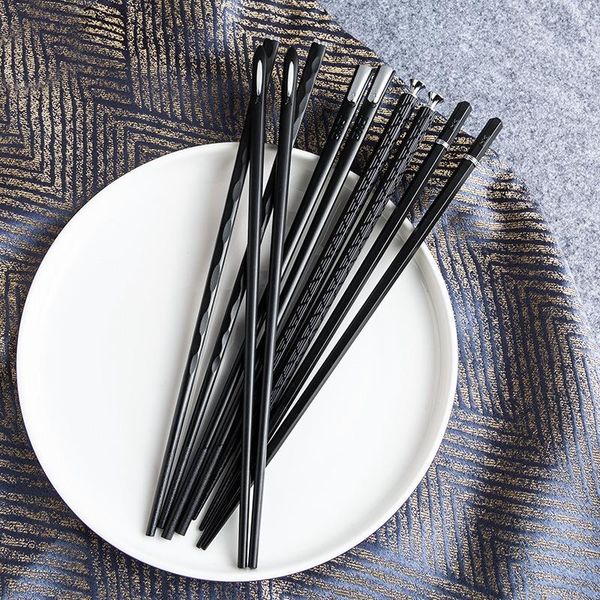 

chopsticks balleenshiny 5 pairs of household japanese alloy non-slip high temperature resistant quality
