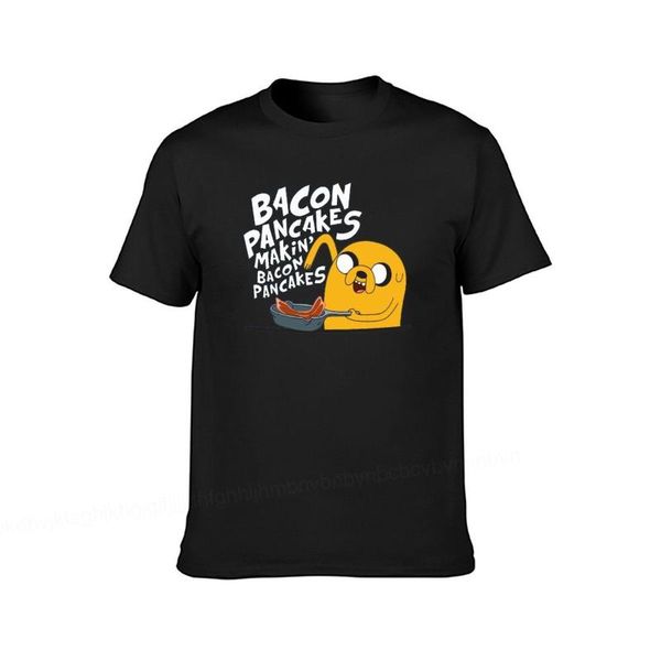 

men's t-shirts men bacon pancakes casual summer short sleeve hip hop tshirt pattern tees oversize vintage t shirt clothes, White;black