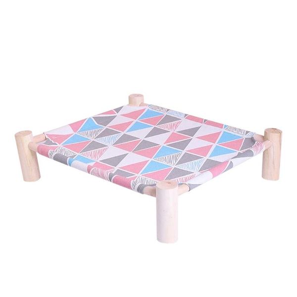 

stable pet bed wooden cat hammock detachable dog nest creative sleeping four-cornered beds & furniture