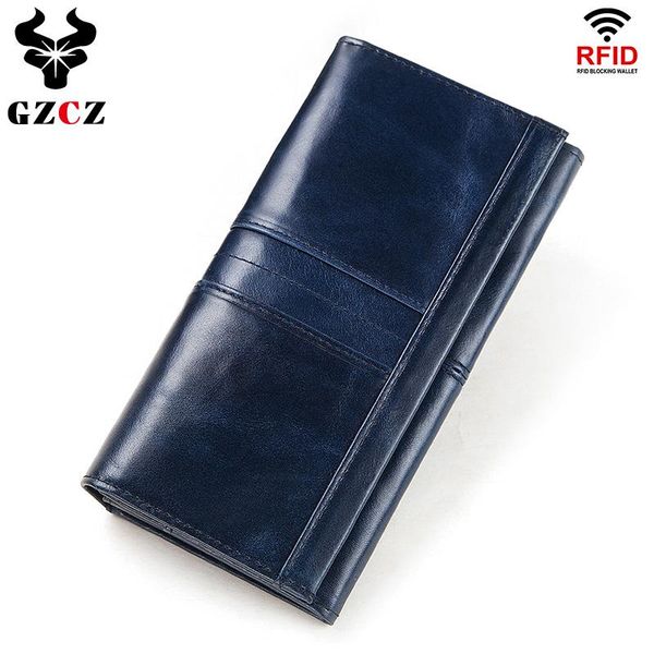 

wallets 100% genuine leather women clutch wallet female coin purse portomonee clamp for phone bag card holder handy passport blue, Red;black