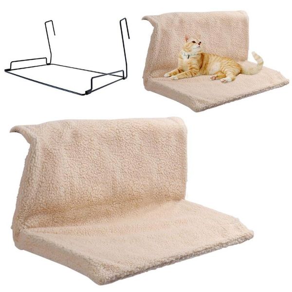 

cat beds & furniture strong hang hammock detachable washable plush suspended pet shelf folds easily for travel anywhere