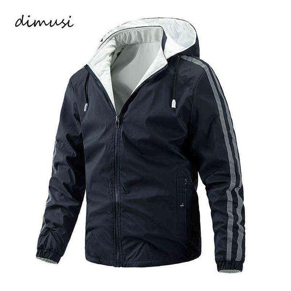 

dimusi winter men's thermal jackets men thick warm windbreaker hooded coats casual outdoor double-sided wear jacket man clothing y1122, Black;brown