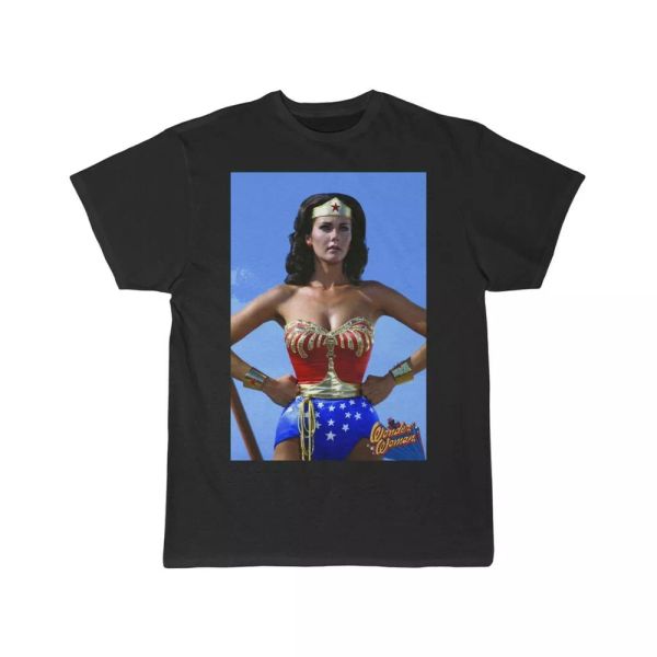 

wonder woman linda carter smen's short sleeve tee, White;black