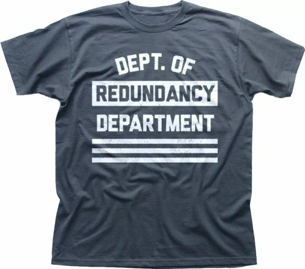 

Department of redundancy Department funny charcoal printed cotton t-shirt 9318, White;black
