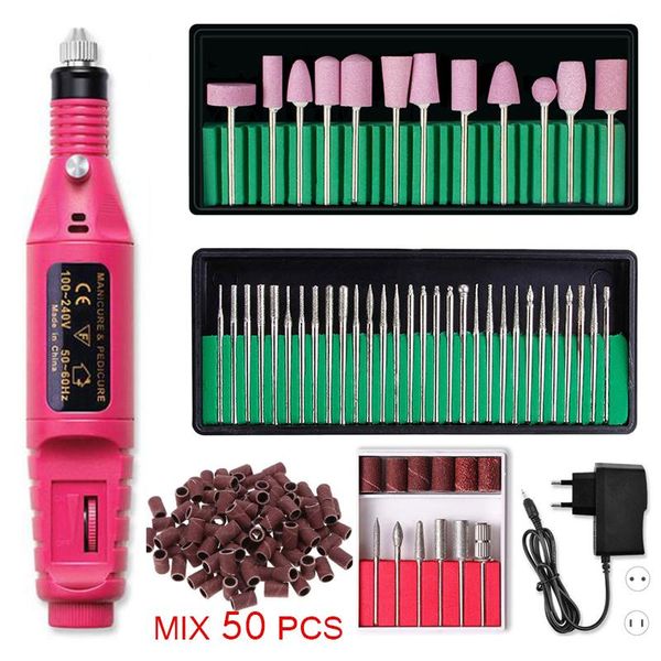 

nail drill & accessories professional electric machine pedicure manicure set milling cutters file 20000rpm polishing equipment