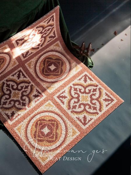 

carpets pvc european design door mat carpet non-slip living room silk loop custom rectangle hallway
