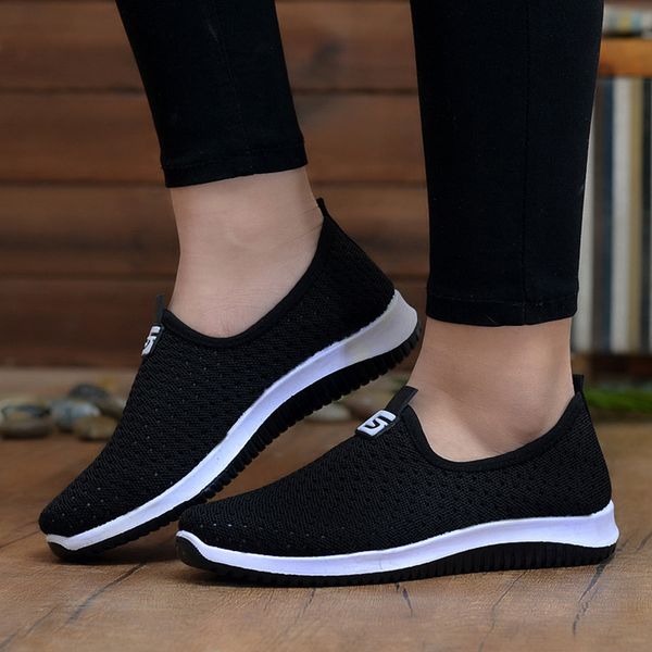 

ladies vulcanized shoes women sneakers woman 2021 breathable mesh womens casual non slip shallow walking female flats