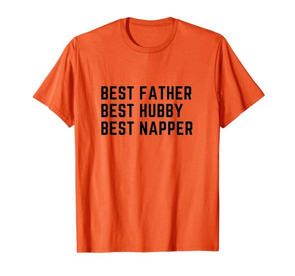 

mens father hubby napper t-shirt, White;black