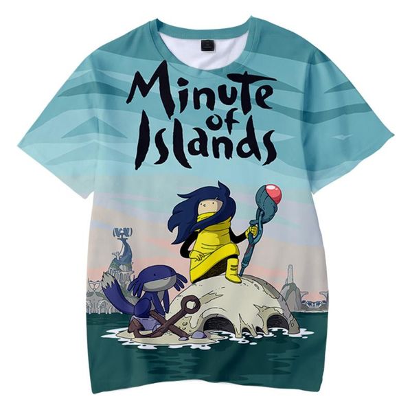 

men's t-shirts cool coats minute of islands game 3d print tee streetwear kids t-shirt fashion boy/girl short sleeve summer o neck t shi, White;black