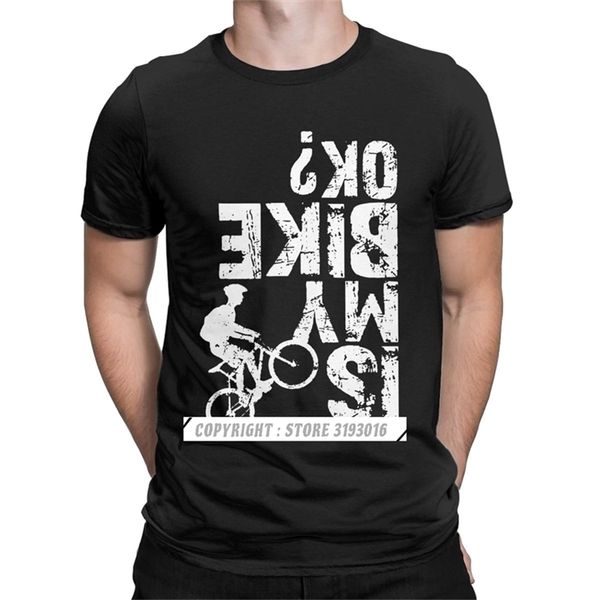 Lustige Shirts ist mein Fahrrad ok Typografie Radfahren Berg T Shirt Männer Baumwolle T-Shirt MTB Radfahren Zyklus Druck für 210714