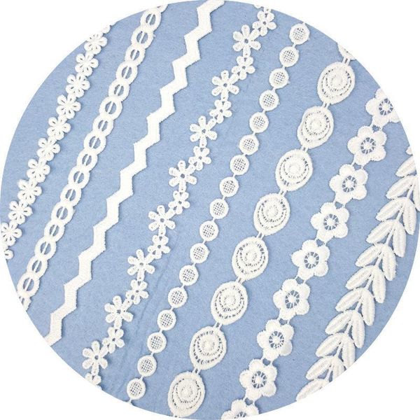

ribbon elastic lace milk silk water soluble embroidery strip clothing diy accessories, Pink;blue