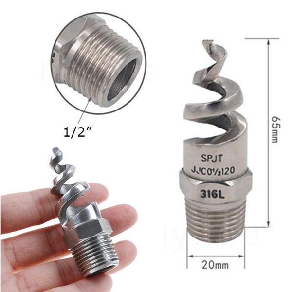 

watering equipments 1/2" full cone spiral jet nozzle stainless mist sprinkler for garden and lawn irrigation drop ship