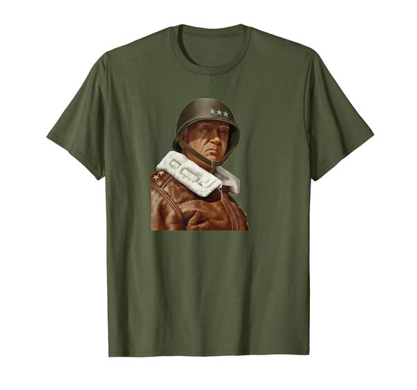 

general george s. patton t-shirt, White;black