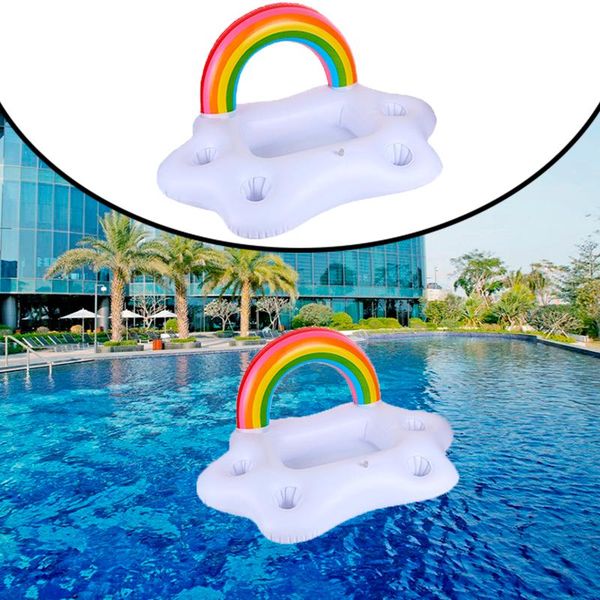 

life vest & buoy inflatable swimming pool float beer drink holder floats kids ring water fun floating beverage cup tray