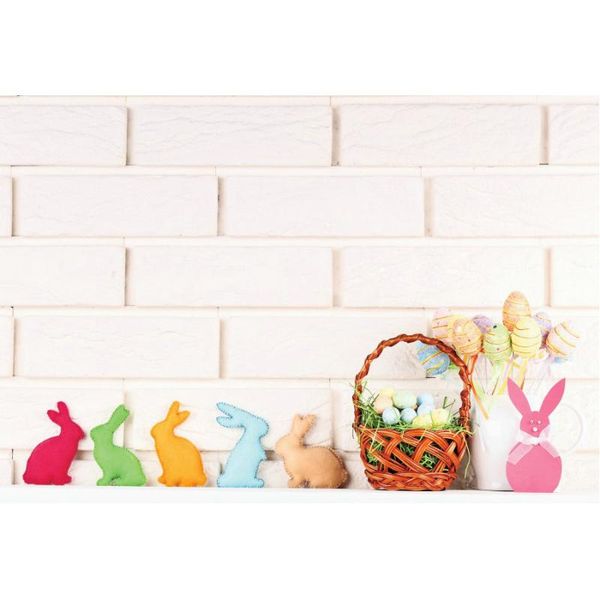 

party decoration easter backdrop bamboo basket and colored eggs pography background family decor po booth studio prop